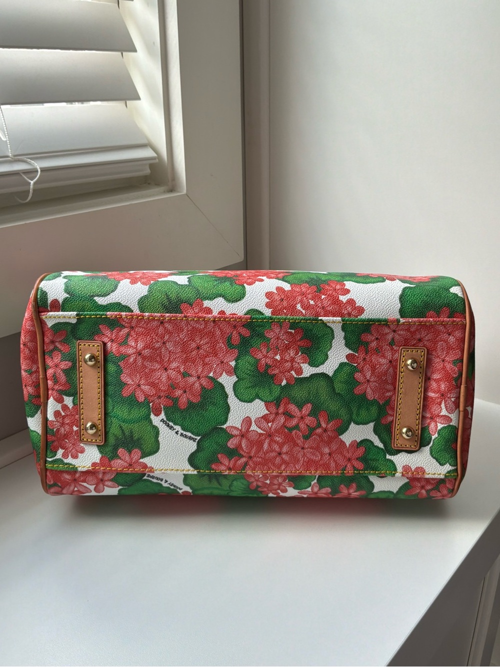 Dooney & Bourke Hydrangea Floral Barrel Satchel. J6266575 - Picture 6 of 16